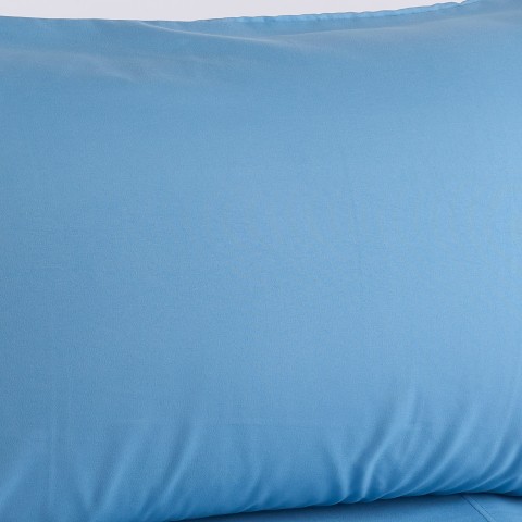 NO STIRO - MORE TIME COMPLETO LETTO MATRIMONIALE ILBLUBIANCHERIA CELESTE