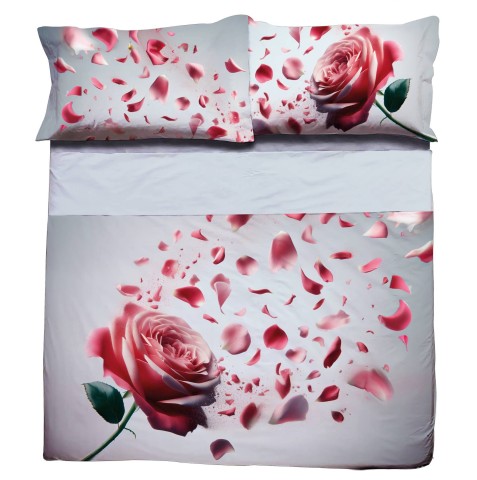 COMPLETO LENZUOLA MATRIMONIALE NOVIA PETALYS