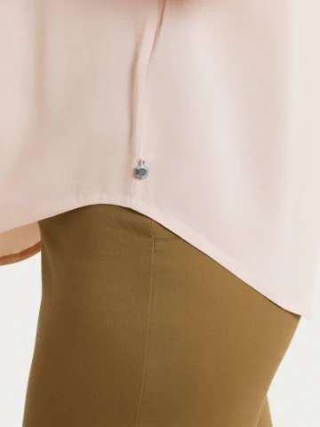 Blusa con manica a kimono in Voile Stretch DS25S7 RAGNO CAMEO ROSE