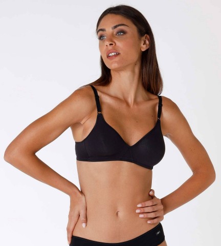 REGGISENO SOFT COPPA D COTTON LINE 9L1604 (Pacco da 2) NERO