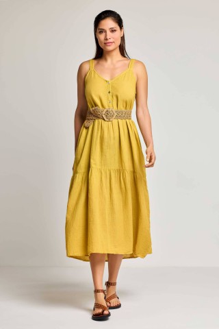 HALLE ABITO DONNA DAVID DB26-046 MUSTARD