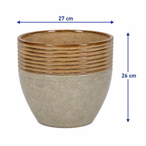 VASO CERAMICA CORSICA M D27X26H BIC.TERR