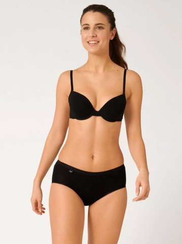 BASIC MIDI SLIP PACCO DOPPIO SLOGGI 10043771 DONNA NERO