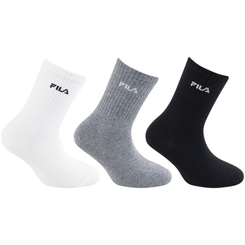 CALZA CORTA RASATA FILA JUNIOR 3PZ F9910 GREY/BLACK/WHITE