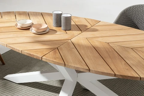 PALMDALE TAVOLO OVALE BIANCO 240x110cm RT01 BIZZOTTO