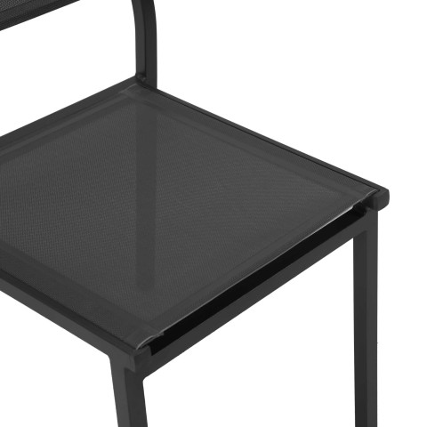 SEDIA FORMENTERA ANTRACITE CM55X46H43/88