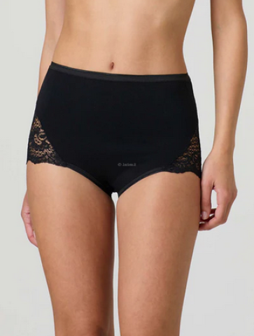 SLIP ALTO CON PIZZO CONFEZIONE 6 PZ JADEA 07 NERO