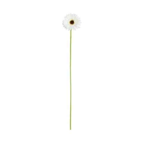 GERBERA IN POLIESTERE E PLASTICA H.60 cm COLORI ASSORTITI BIANCO