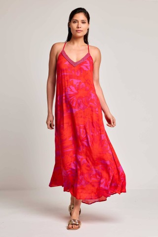 MIRI ABITO LUNGO DONNA DB26-067 MULTICOLOR