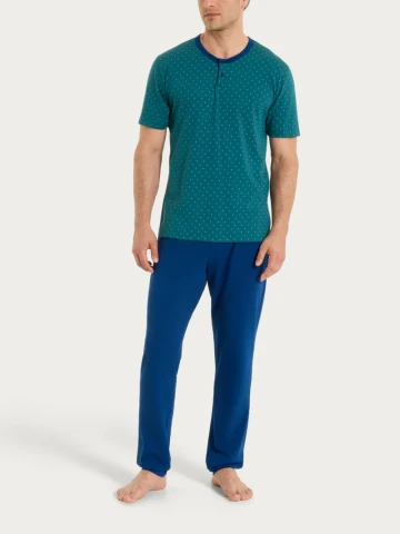 Pigiama trittico con micro rombi in Jersey di Cotone UA23NT FANT. BAYBERRY
