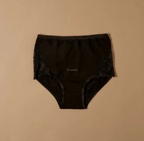 SLIP ALTO CON PIZZO CONFEZIONE 6 PZ JADEA 07 NERO