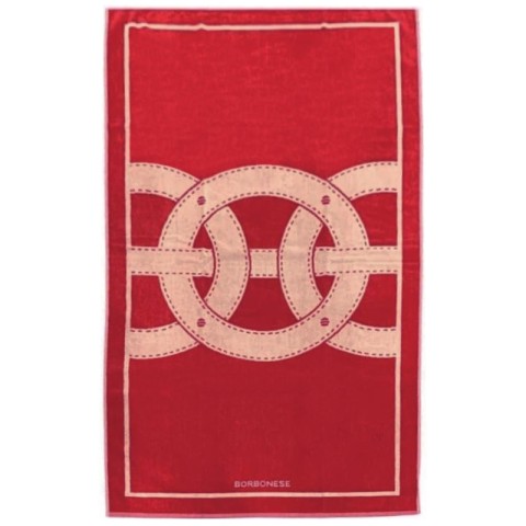 TELO MARE ALL ROUND 90X160 BORBONESE ROSSO