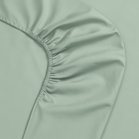 BRIGHT COMPLETO LENZUOLA MATRIMONIALE IN RASO MADE IN ITALY VERDONE