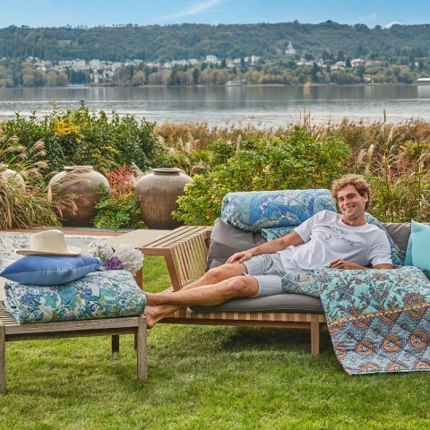 Copriletto Trapuntato In Cotone Laos Matrimoniale Caleffi ORO