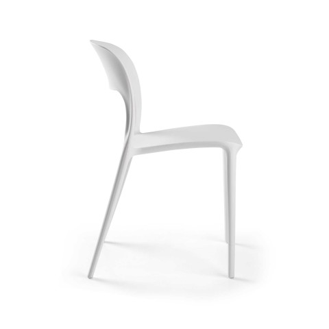 Sedia polipropilene Risto impilabile bianco cm47x52h83