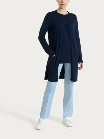 Cardigan lungo aperto in Summertime DM99MN BLUE