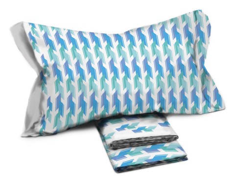 COMPLETO LENZUOLA VENERE 26 SINGOLO NOVIA AZZURRO