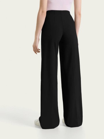 Pantalone a palazzo leggero in Super Fresh DT03PA RAGNO NERO