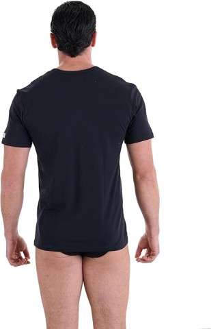 MAGLIA MEZZA MANICA SCOLLO A V IN COTONE NAVIGARE 512 NERO