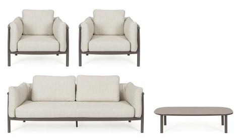SET 4 SALOTTO CON CUSCINI THEODORE CASTOR 0663922
