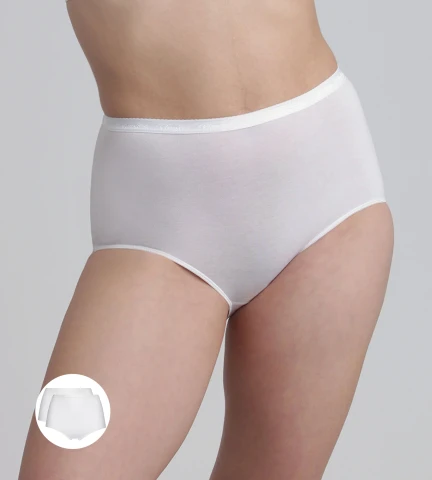 Pacco da 2 slip vita alta neri Cotone Bio BIANCO