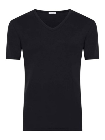 MAGLIA TERMICA 100% COTONE  MANICA CORTA SCOLLO V U801A8 RAGNO NERO