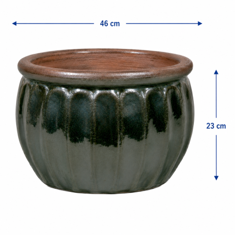 VASO CERAMICA LILLE L D46X23H VERDONE
