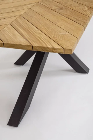 TAVOLO PALMDALE RETT 200X100 CARBON
