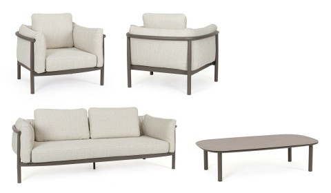 SET 4 SALOTTO CON CUSCINI THEODORE CASTOR 0663922