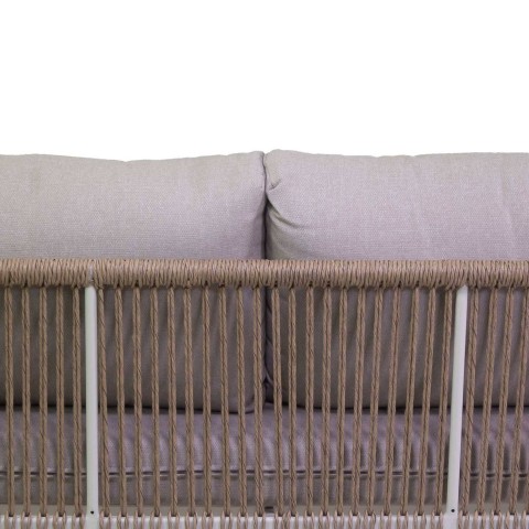 ANNISTON SALOTTO 3POSTI BIANCO/CORDA NATURALE