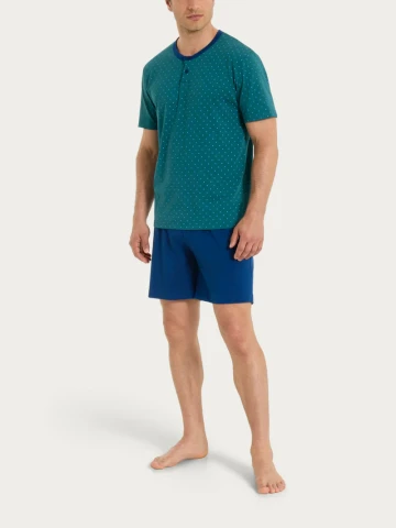 Pigiama trittico con micro rombi in Jersey di Cotone UA23NT FANT. BAYBERRY