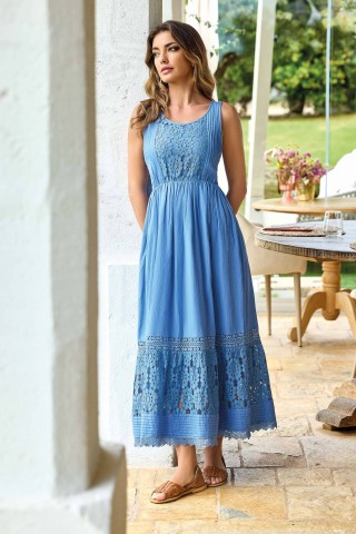 BALI ABITO DONNA DAVID DB26-009 BLUE
