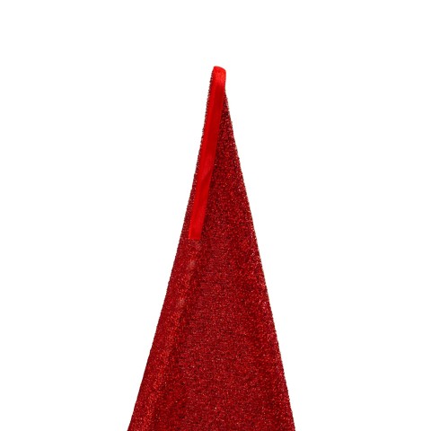Stella pieghevole tessuto effetto glitter rosso cm135x0x135