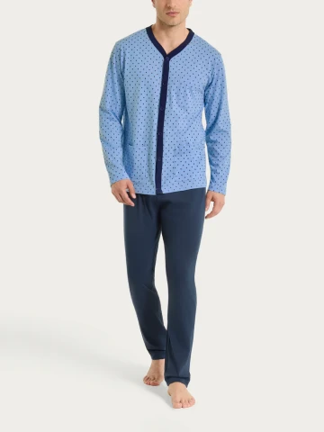 PIGIAMA UOMO APERTO UA23N6 RAGNO FANT. DELLA ROBBIA BLUE
