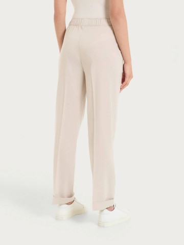 Pantalone dritto con tasche in Super Natural DP79PL RAGNO CHAMPIGNON