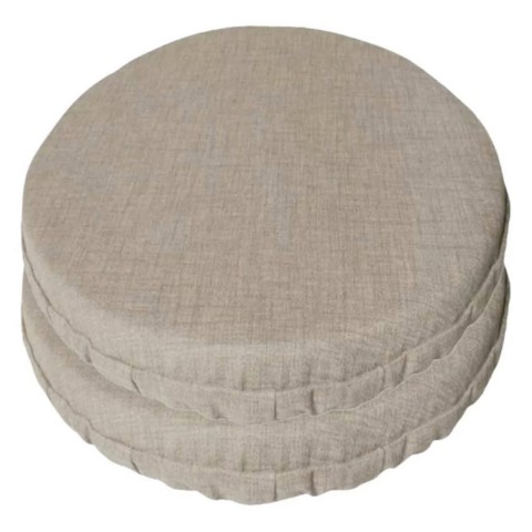 CUSCINO CON VOLANT 2PZ TONDO NEW EDGAR BEIGE