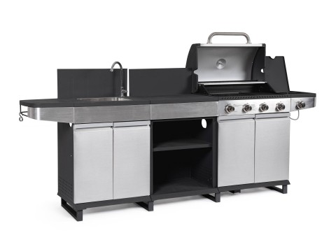 CUCINA A GAS PER ESTERNO ANNARITA ANTRACITE INOX 0790308