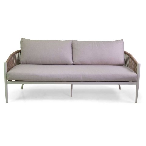 ANNISTON SALOTTO 3POSTI BIANCO/CORDA NATURALE