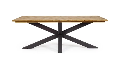 TAVOLO PALMDALE RETT 200X100 CARBON