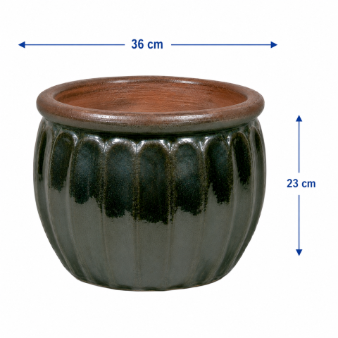 VASO CERAMICA LILLE M D36X23H VERDONE