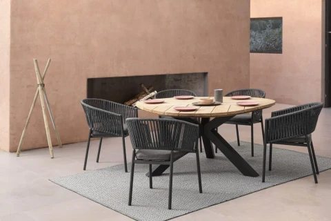 CARBON PALMDALE TAVOLO TONDO diametro 160cm 0804739 BIZZOTTO