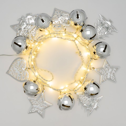 CATENA ARGENTO CON DECORAZIONE IN METALLO 36 MICROLED LOTTI 49963