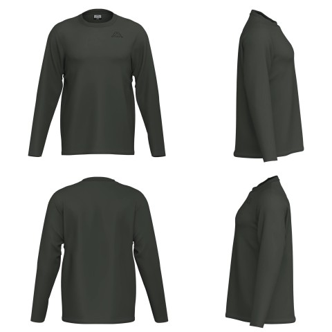 T-SHIRT UOMO ML GIZABIAR 361X4XW GREEN BLACKISH