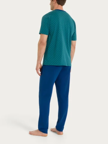 Pigiama trittico con micro rombi in Jersey di Cotone UA23NT FANT. BAYBERRY