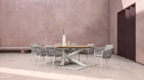 PALMDALE TAVOLO OVALE BIANCO 240x110cm RT01 BIZZOTTO