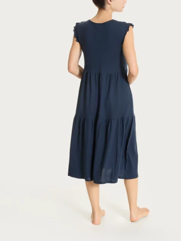ABITO DONNA CON MANICHINA DQ58D3 BLUE