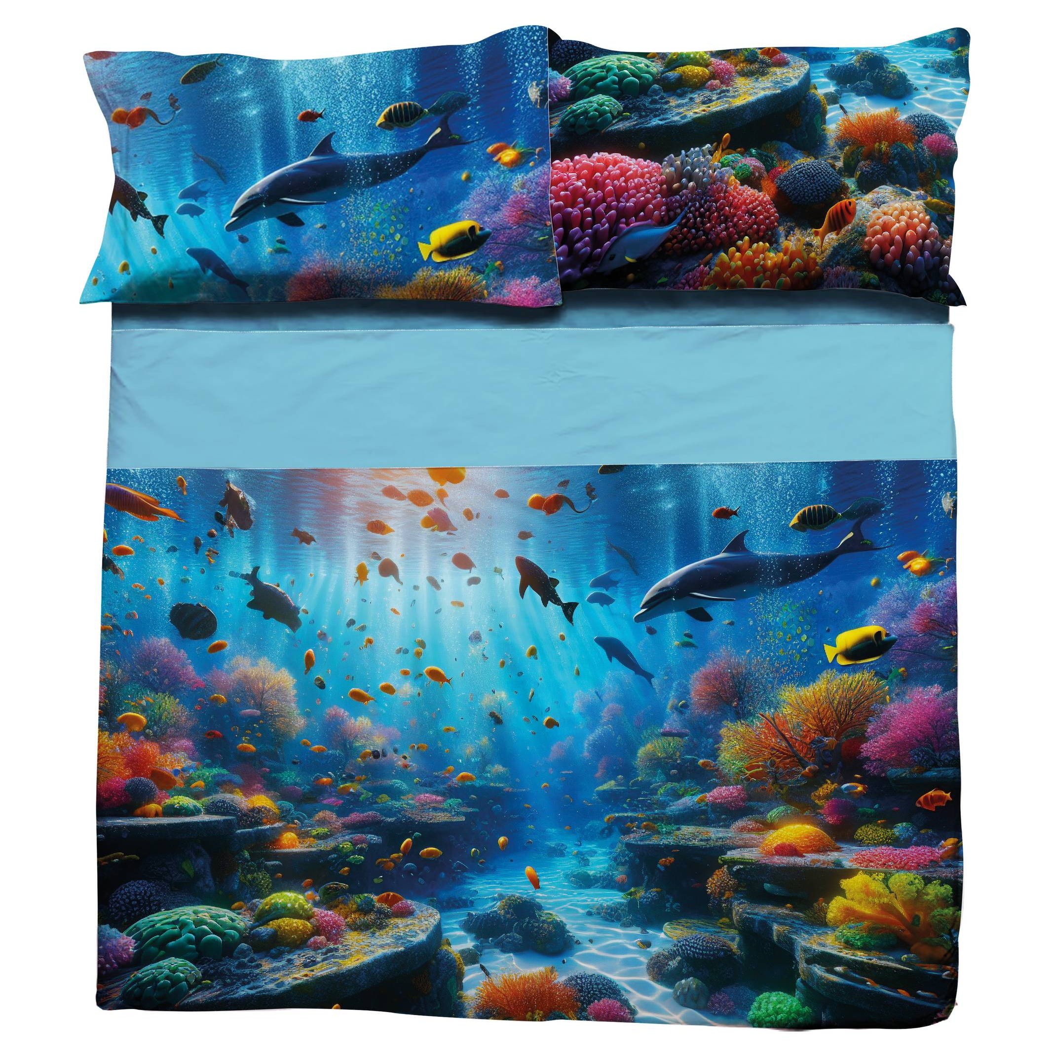 COMPLETO LENZUOLA MATRIMONIALE NOVIA DOLPHIN