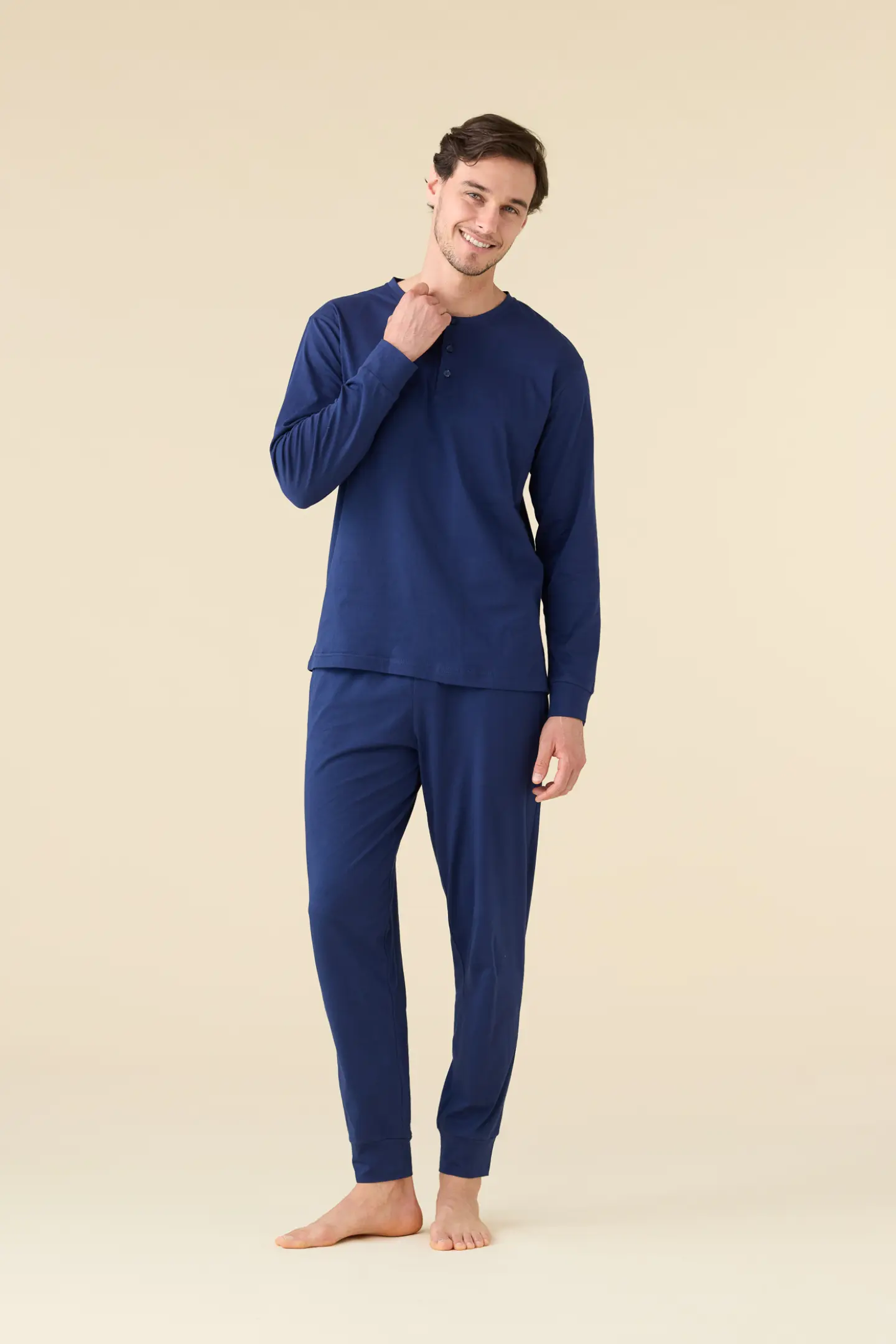 PIGIAMA UOMO PLUS COTONE FC003294 MEDIEVAL BLUE