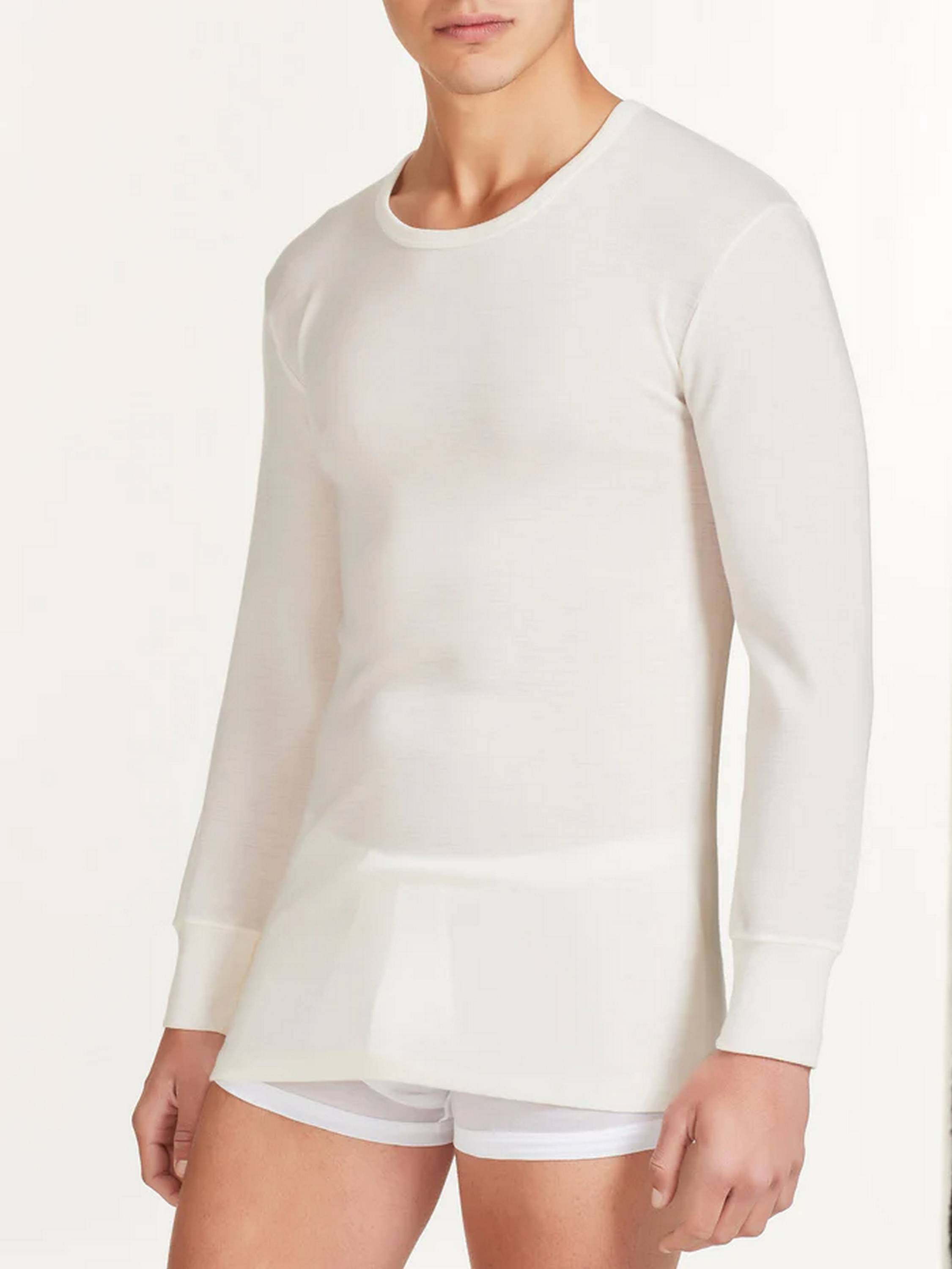 MAGLIA 100% MERINO MANICA LUNGA GIROCOLLO RAGNO 060039 BIANCO LANA