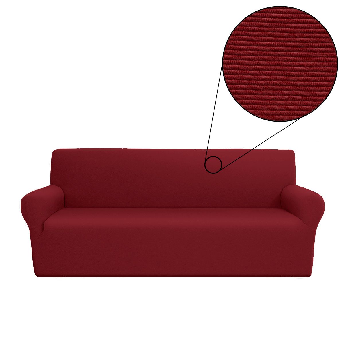 YES COPRIDIVANO ELASTICIZZATO 4 POSTI LINEAORO BORDEAUX